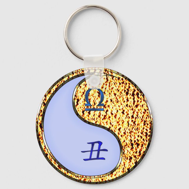 Chaveiro Libra e Ox de Fogo (Frente)
