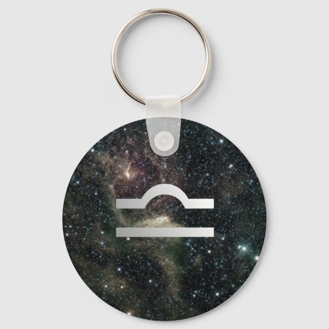 Chaveiro Libra Escala Sinal Estrela Zodiac Universo (Frente)