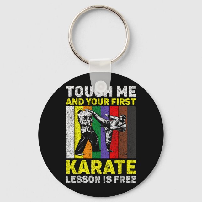 Chaveiro Lição de toque e caratê é Taekwondo Karatê (Frente)