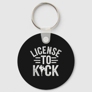Chaveiro Licença para Chutar Kickboxing Kickbox Kickboxer _