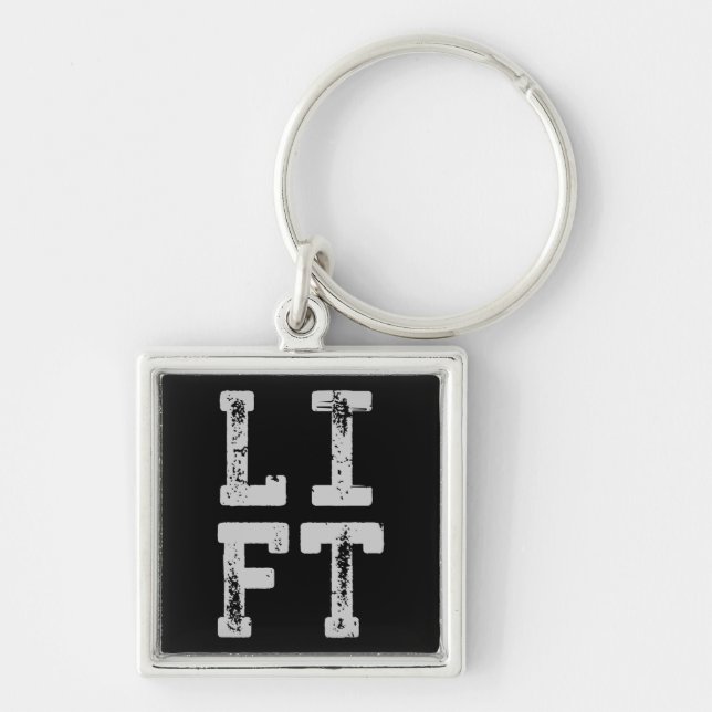 Chaveiro LIFT - Gym, Workout, Levantamento de Peso, Inspira (Frente)