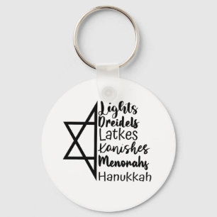 Chaveiro Light Dreidel Latke Kanish Menorah Hanukkah