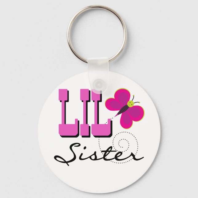 Chaveiro Lil Sister Butterfly Camisetas e presentes (Frente)