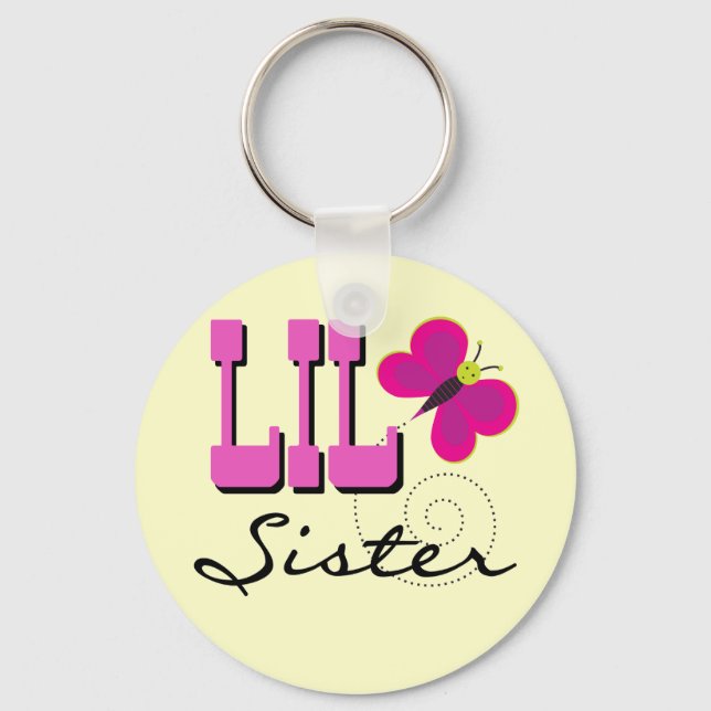 Chaveiro Lil Sister Butterfly Camisetas e presentes (Frente)
