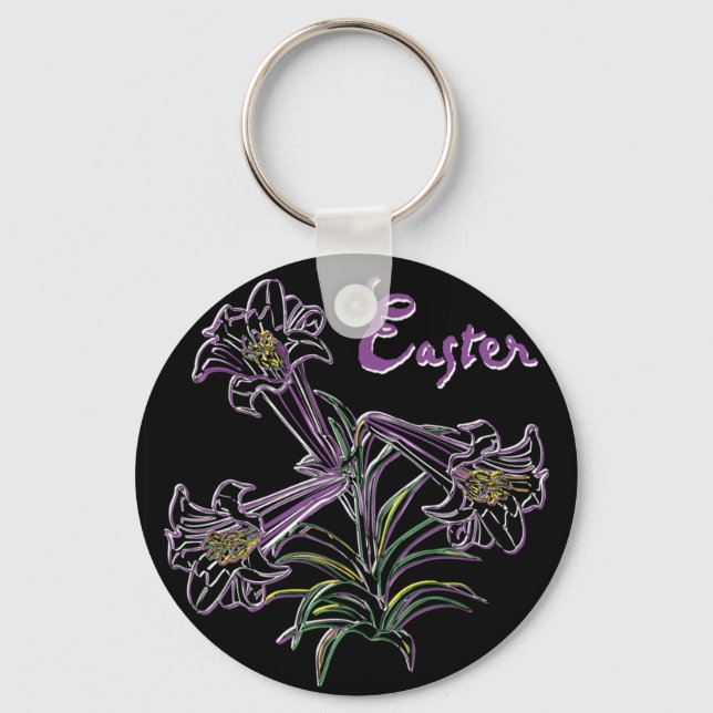 Chaveiro Lily Roxa - (Frente)