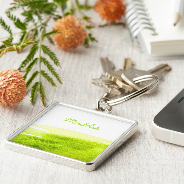 Chaveiro Limão verde-aquarela (Lateral)