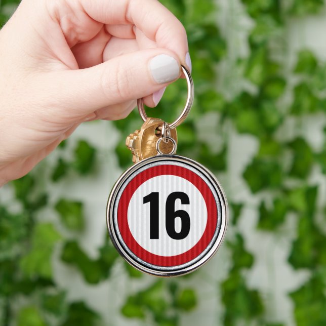 Chaveiro Limite de Velocidade de 16 Anos (Mão)