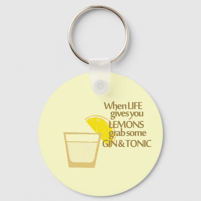 Chaveiro limões gin e tônico (Frente)