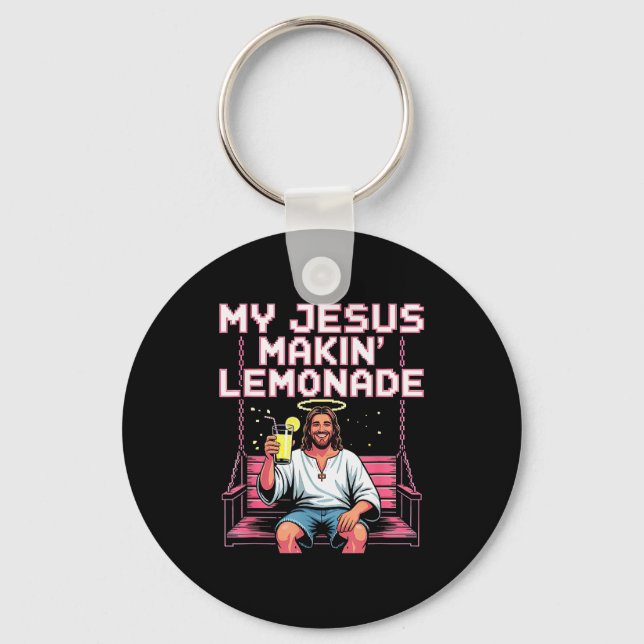 Chaveiro Limonada de Jesus Meme Cristão Engraçado  (Frente)