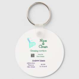 Chaveiro Limpador verde azul gitter limpo adicionar nome en