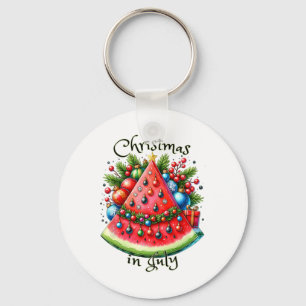 Chaveiro Linda Árvore de Natal de Melancia de Natal de Verã