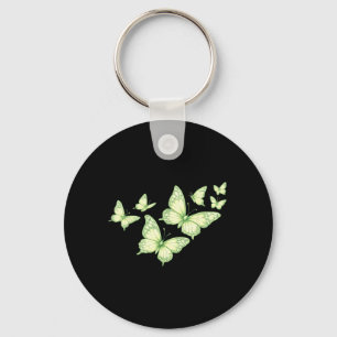 Chaveiro Linda Borboleta Verde Amantes Borboletas Mulheres