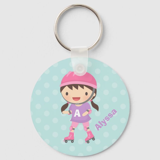 Chaveiro Linda Menina Patinadora Para Meninas (Frente)