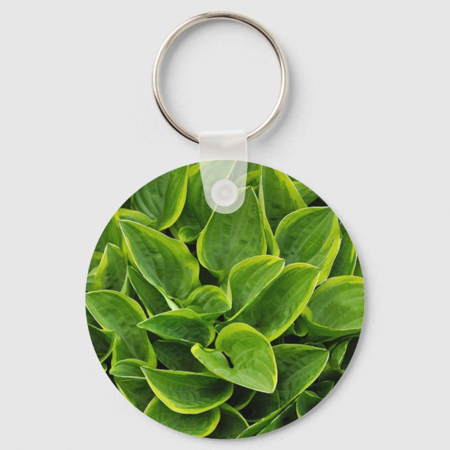 Chaveiro Linda planta verde-hosta (Frente)