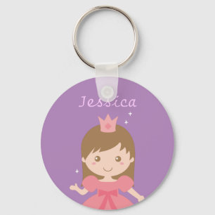 Chaveiro Linda Princesa, Rosa para Meninas Pequenas