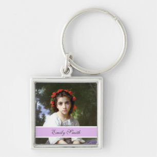 Chaveiro linda pulseira de foto, elegante roxo