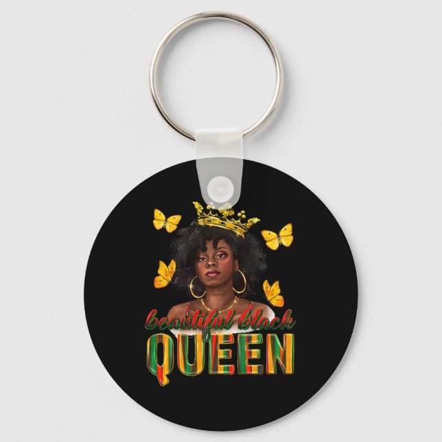 Chaveiro Linda Rainha Negra Derrubando Afro Melanin Junete (Frente)