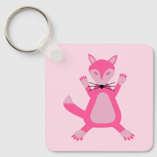 Chaveiro Linda Raposa Bebê Menina Rosa Chuveiro de Bebê Per