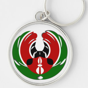 Chaveiro Linda Tapeçaria no Quênia: Borboleta da Bandeira M
