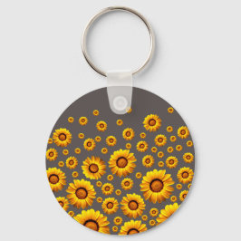 Chaveiro Lindas flores amarelas nas cinzas