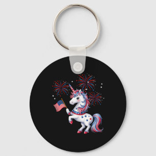 Chaveiro Lindas Meninas Patrióticas Americorn Unicórnio Fog