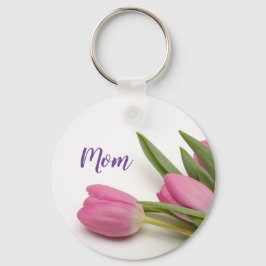 Chaveiro Lindas Tulipas Rosa com Texto