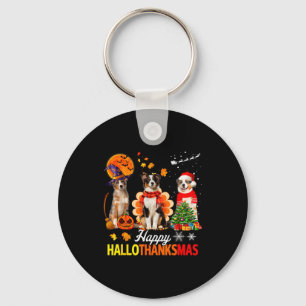 Chaveiro Lindo Australian Shepherd Feliz Hallothanksmas Nat