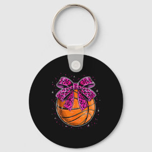 Chaveiro Lindo basquete de leopardo laço rosa mulheres meni