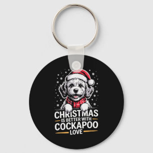 Chaveiro Lindo cachorrinho de Natal O Natal é melhor com Ap