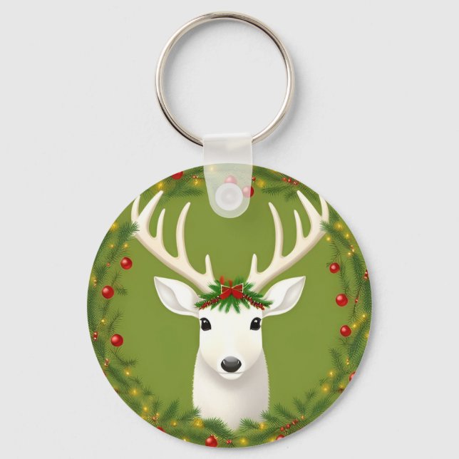 Chaveiro Lindo cervo de natal  (Frente)