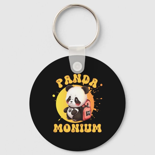 Chaveiro Lindo Chibi Kawaii Panda Nome Ano Escolar Nas Cost (Frente)
