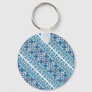 Chaveiro Lindo desenho azul decorativo de padrões ucraniano