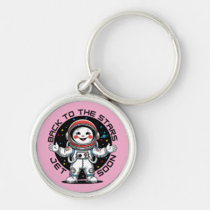 Chaveiro Lindo design de astronauta de volta às estrelas