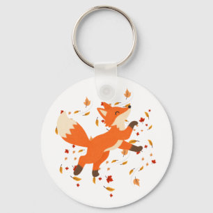Chaveiro Lindo Fox de Origami Laranja em Acrílico