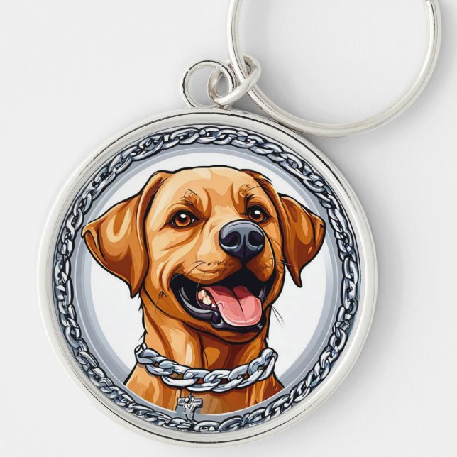 Chaveiro Lindo labrador amarelo (Frente)