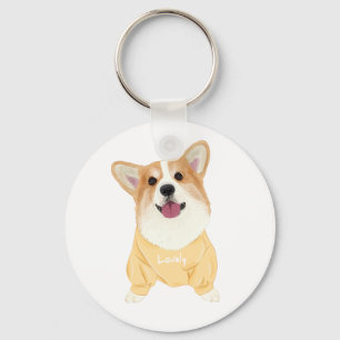Chaveiro Lindo Pembroke Corgi Desenho Animado Amante de Cac