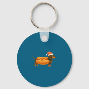 Chaveiro Lindo Pequeno Natal Engraçado Cachorro-Quente Dach