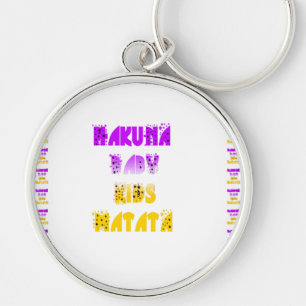 Chaveiro Lindo Roxo e Amarelo Hakuna Matata Bebê Crianças G