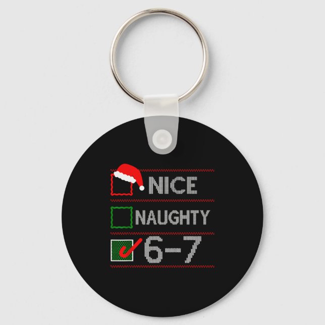Chaveiro Lindo Travesso 6 7 Meme 67 Natal Seis Sete Suor (Frente)