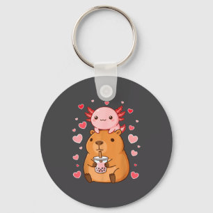 Chaveiro Lindos Kawaii Axolote Capivara Chá Bubble Meninas