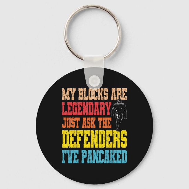 Chaveiro Lineman Legendário Pancake Bloqueia Futebol Engraç (Frente)