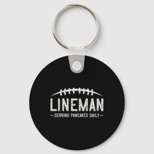 Chaveiro Lineman Servindo Pancakes Daily Funny Vintage