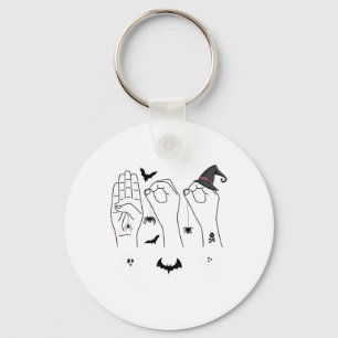 Chaveiro Linguagem de Sinal de Mão das Halloween Orgulho Su