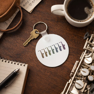 Chaveiro Linha de Saxofone Tenor Arco-íris