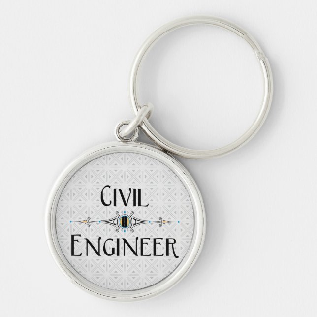 Chaveiro Linha Decorativa do Engenheiro Civil (Frente)