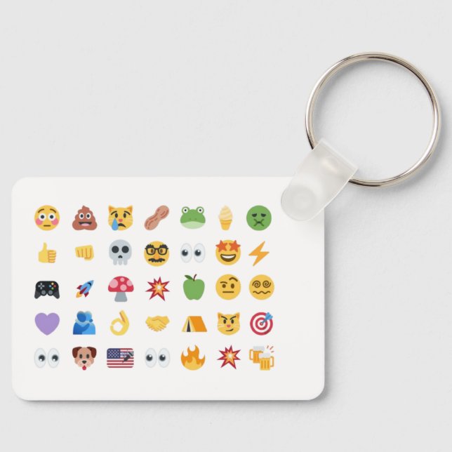 Chaveiro Linha do tempo de 35 emojis Roaring Kitty meme GME (Frente)