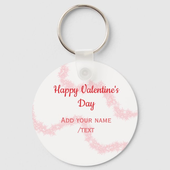 Chaveiro Linhas de brilho vermelhas dia dos namorados espir (Frente)