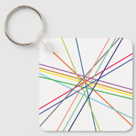 Chaveiro Linhas de Cruzamento de Crise Multicoloridas