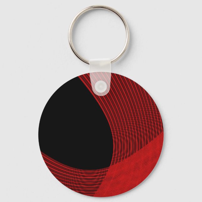 Chaveiro Linhas Modernas Vermelho e Preto (Frente)