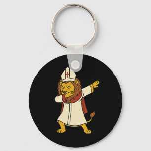 Chaveiro Lion Dabbing Papa Leo Xiv Halloween Engraçado Usa